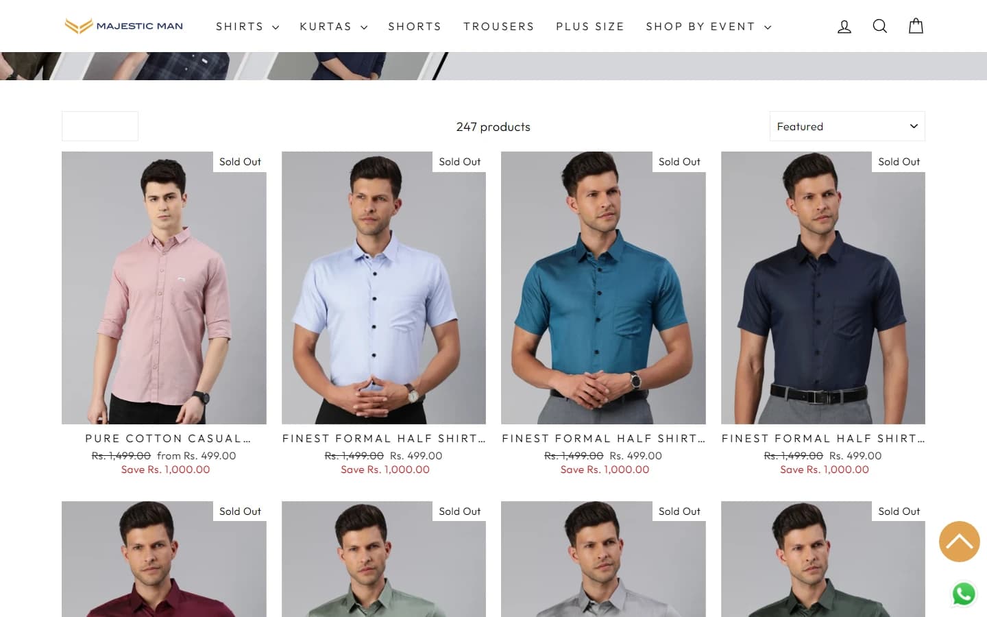 Shirts collection · desktop