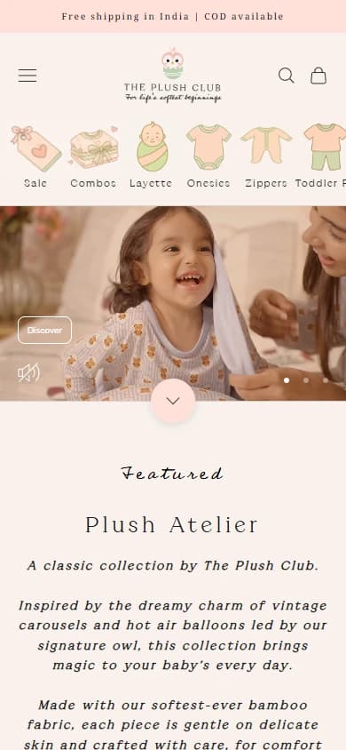 The Plush Club storefront · mobile