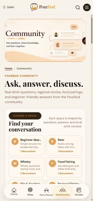 Community — topic-based discussion spaces