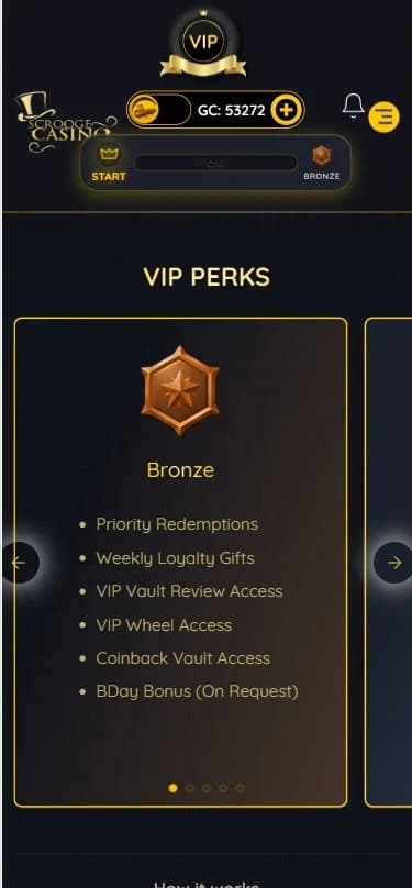VIP tier benefits on mobile