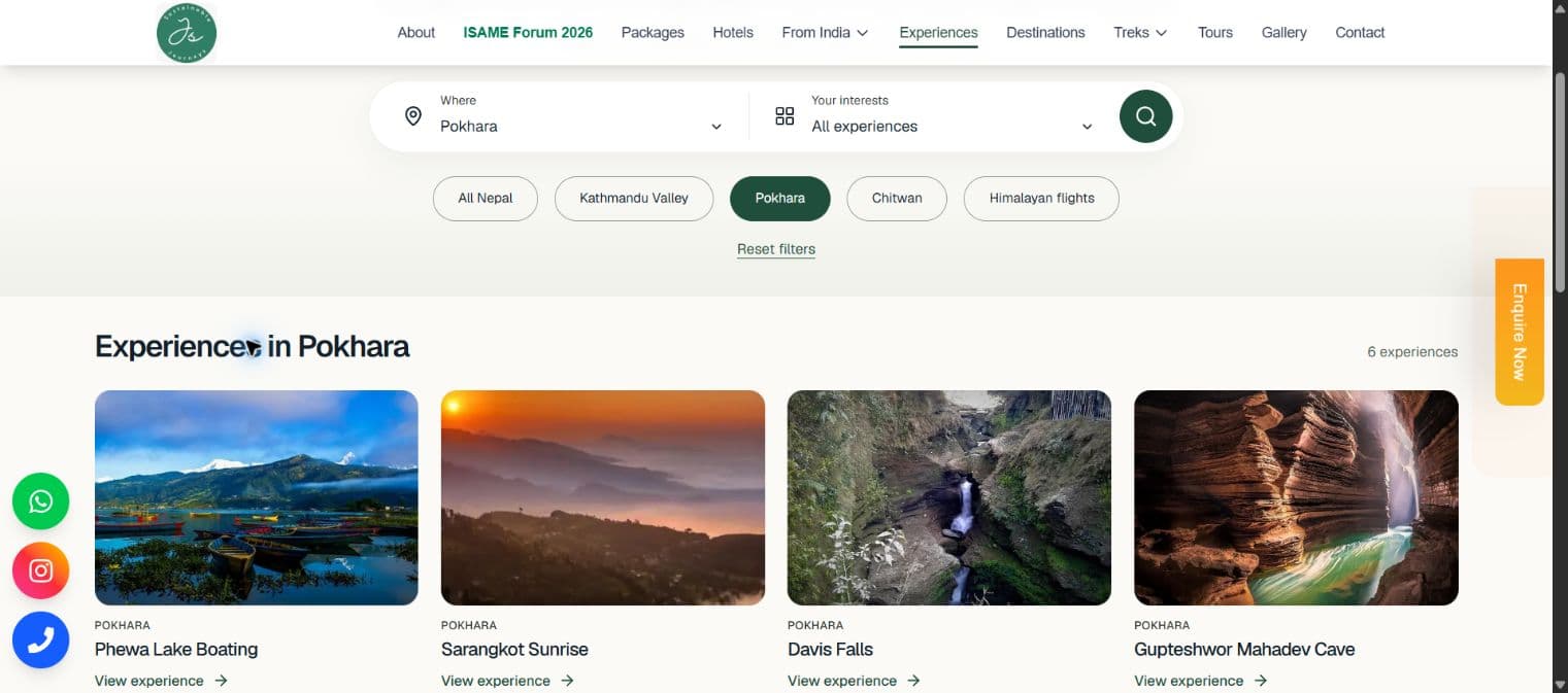 Experiences — filtered results for Pokhara