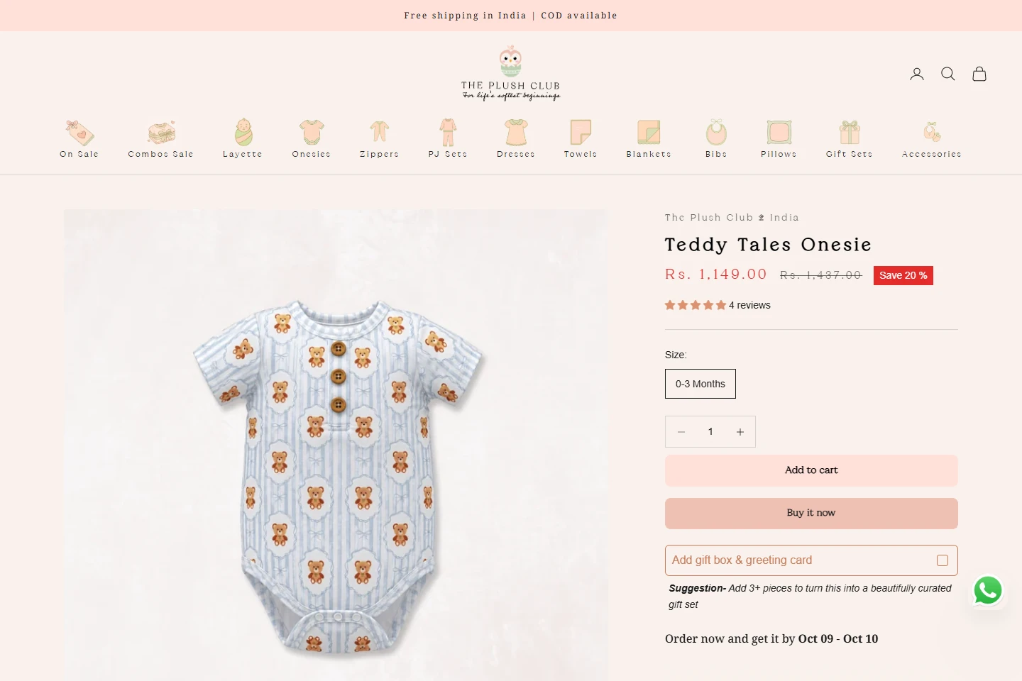 Teddy Tales Onesie · product and gift options