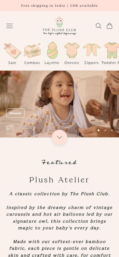 The Plush Club storefront · mobile