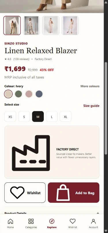 Presentation demo - product options