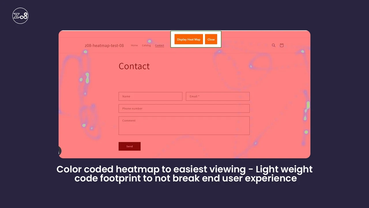 Official product screen — storefront heatmap overlay